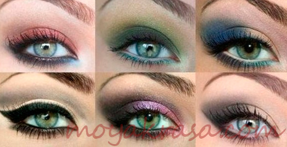примеры макияжа для зеленых глаз
