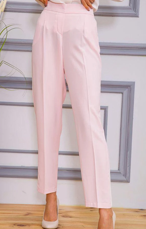 летние женские брюки розового цвета