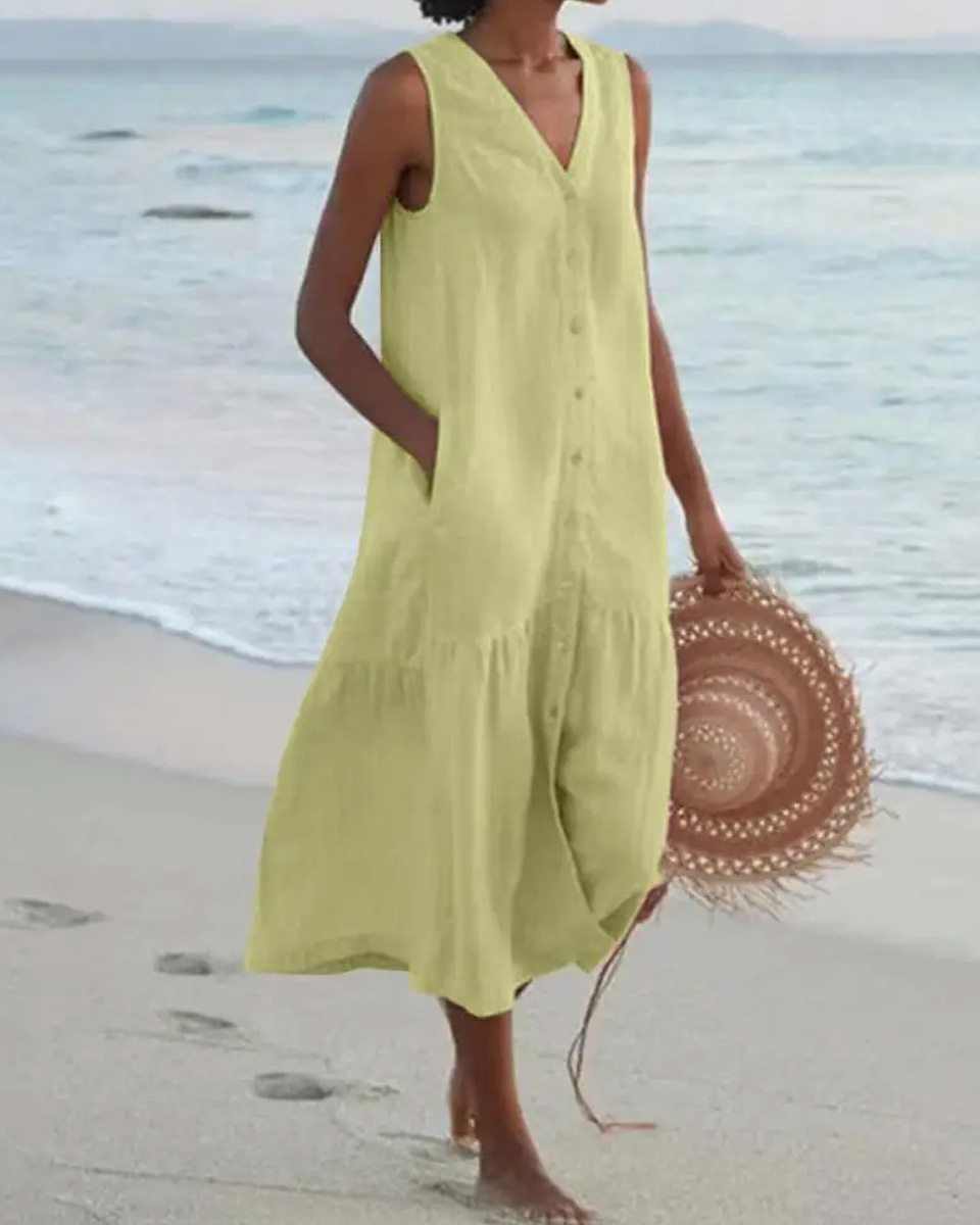 длинное пляжное платье