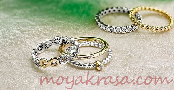 кольца из золота и серебра