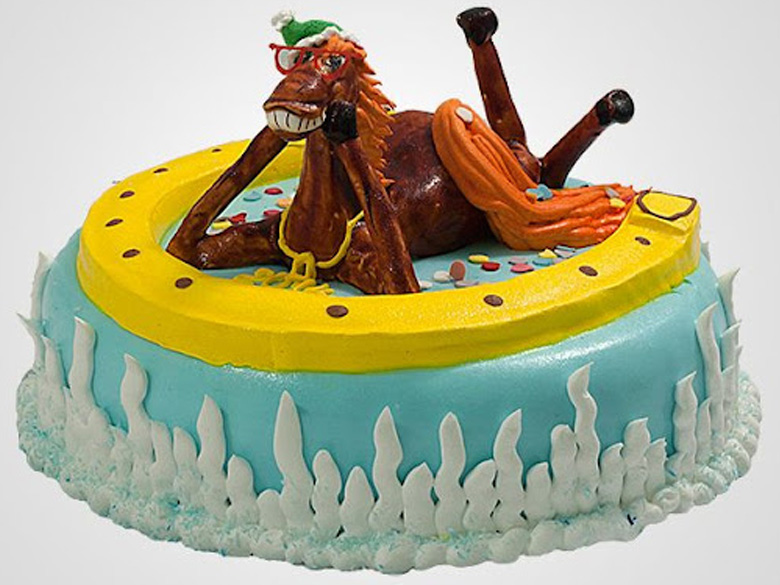 торт с веселой лошадкой